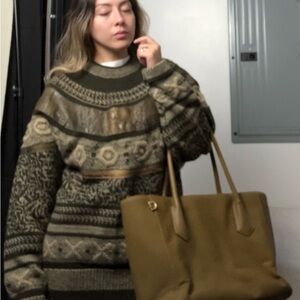 Rare Mark Elliot Patterned Knit Sweater (genuine leather)